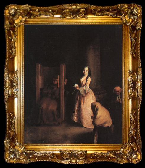framed  Pietro Longhi The Confession, ta009-2